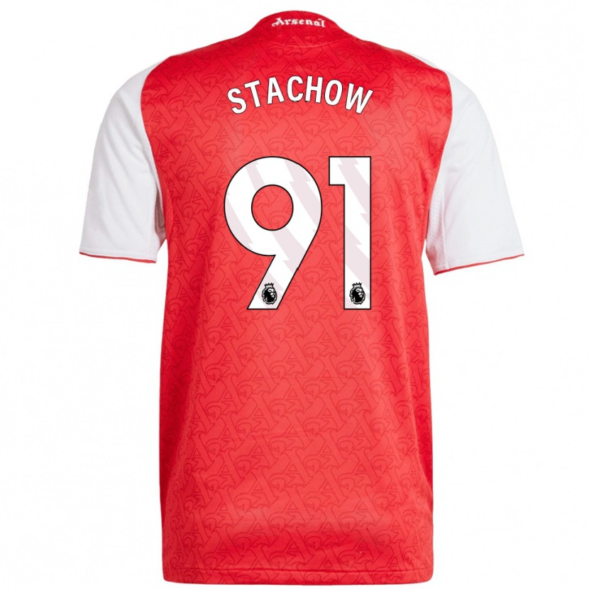 Danxen Heren Patrick Stachow #91 Rood Wit Thuisshirt Thuistenue 2025/26 T-Shirt