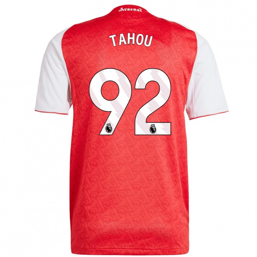 Danxen Heren Joshua Tahou #92 Rood Wit Thuisshirt Thuistenue 2025/26 T-Shirt