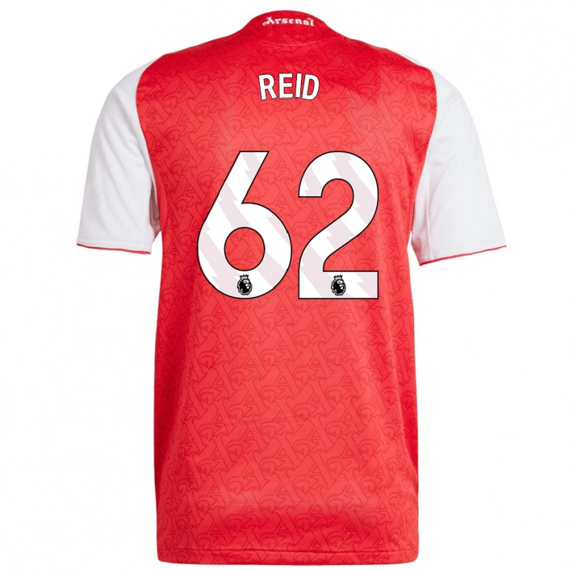 Danxen Heren Katie Reid #62 Rood Wit Thuisshirt Thuistenue 2025/26 T-Shirt