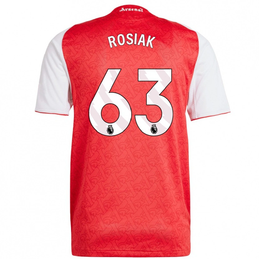 Danxen Heren Michal Rosiak #63 Rood Wit Thuisshirt Thuistenue 2025/26 T-Shirt