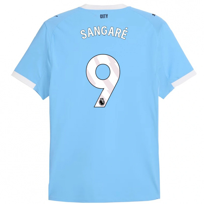 Danxen Heren Mahamadou Sangaré #9 Hemelsblauw Wit Thuisshirt Thuistenue 2025/26 T-Shirt