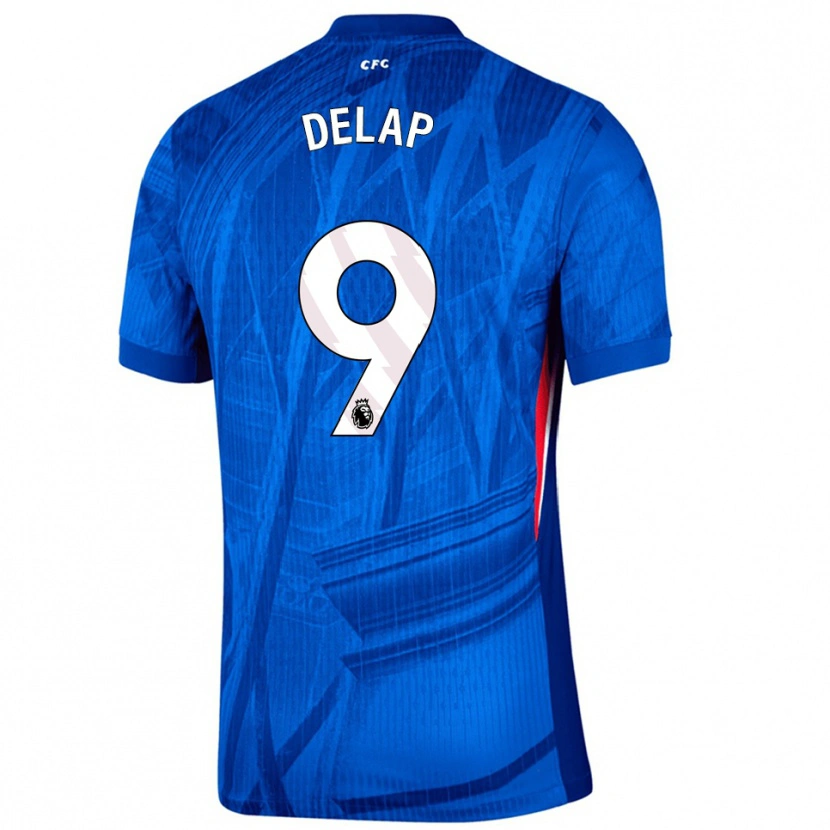 Danxen Heren Liam Delap #9 Blauw Wit Thuisshirt Thuistenue 2025/26 T-Shirt