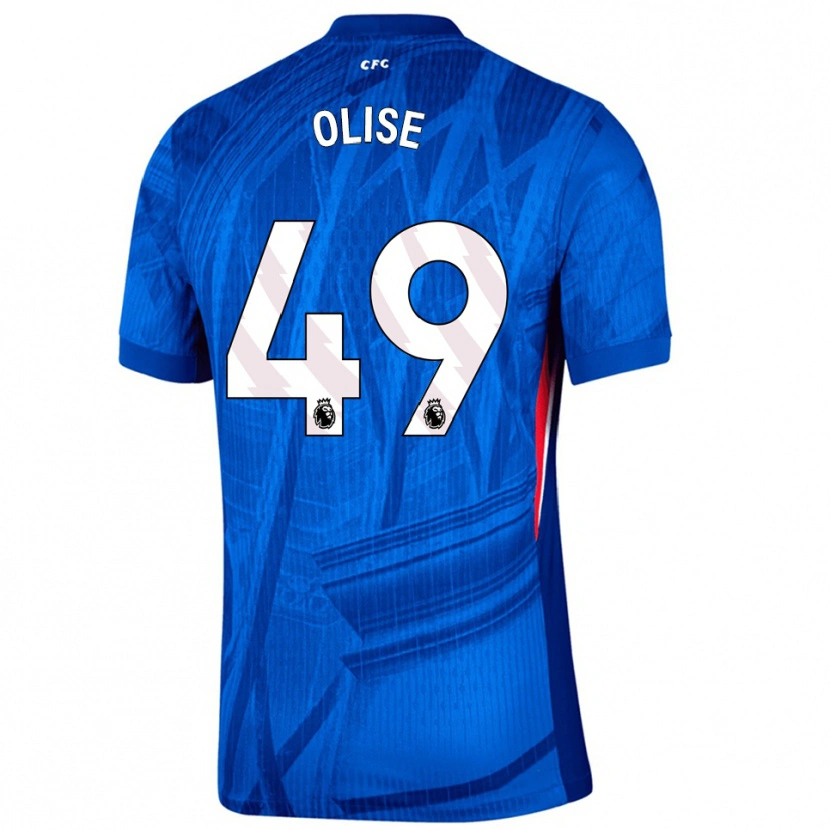 Danxen Heren Richard Olise #49 Blauw Wit Thuisshirt Thuistenue 2025/26 T-Shirt