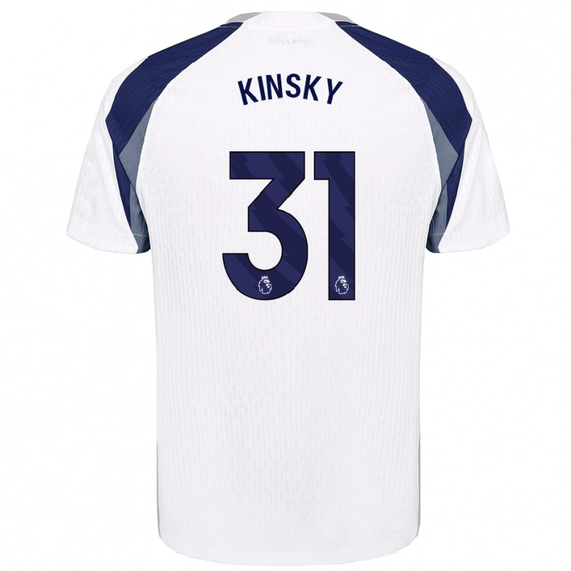 Danxen Heren Antonín Kinský #31 Wit Marineblauw Thuisshirt Thuistenue 2025/26 T-Shirt