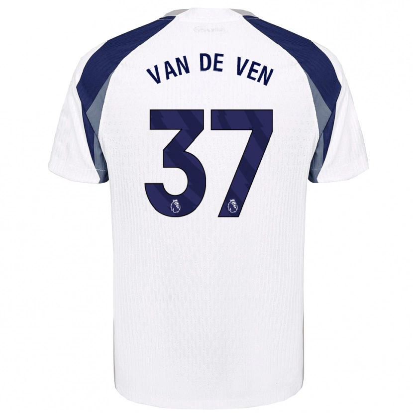 Danxen Heren Micky Van De Ven #37 Wit Marineblauw Thuisshirt Thuistenue 2025/26 T-Shirt