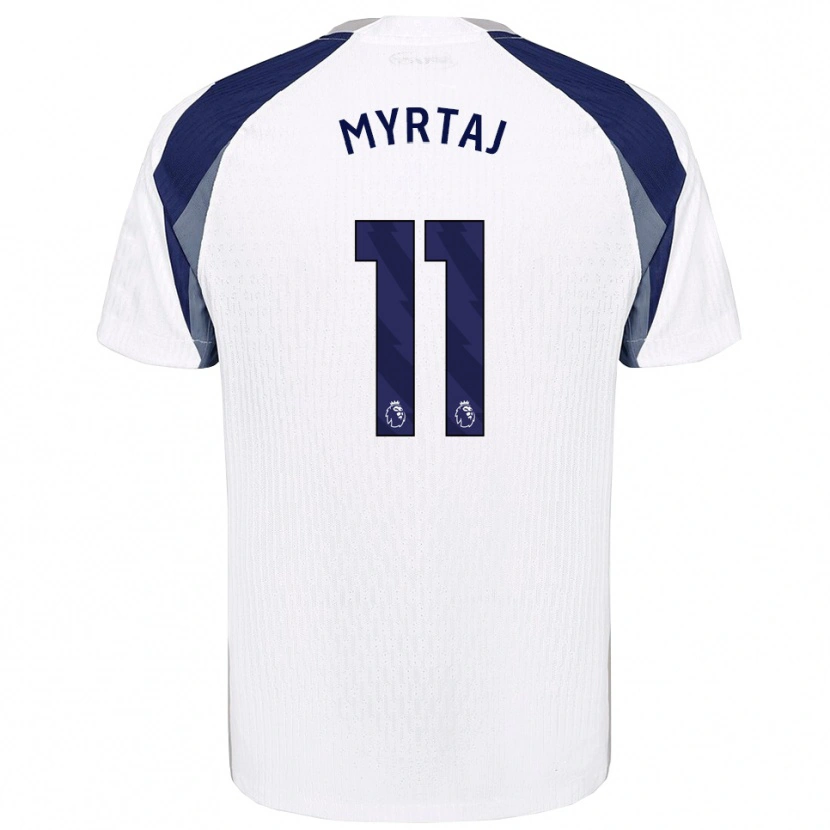 Danxen Heren Leon Myrtaj #11 Wit Marineblauw Thuisshirt Thuistenue 2025/26 T-Shirt