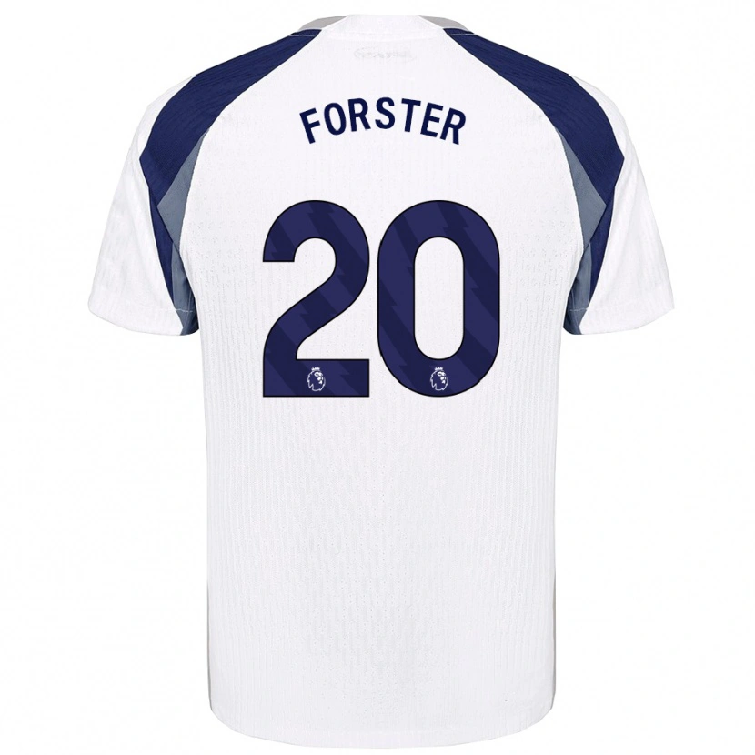 Danxen Heren Fraser Forster #20 Wit Marineblauw Thuisshirt Thuistenue 2025/26 T-Shirt