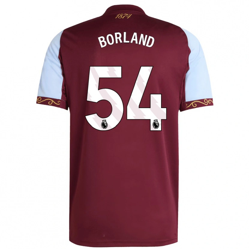 Danxen Heren Aidan Borland #54 Bourgondisch Hemelsblauw Thuisshirt Thuistenue 2025/26 T-Shirt