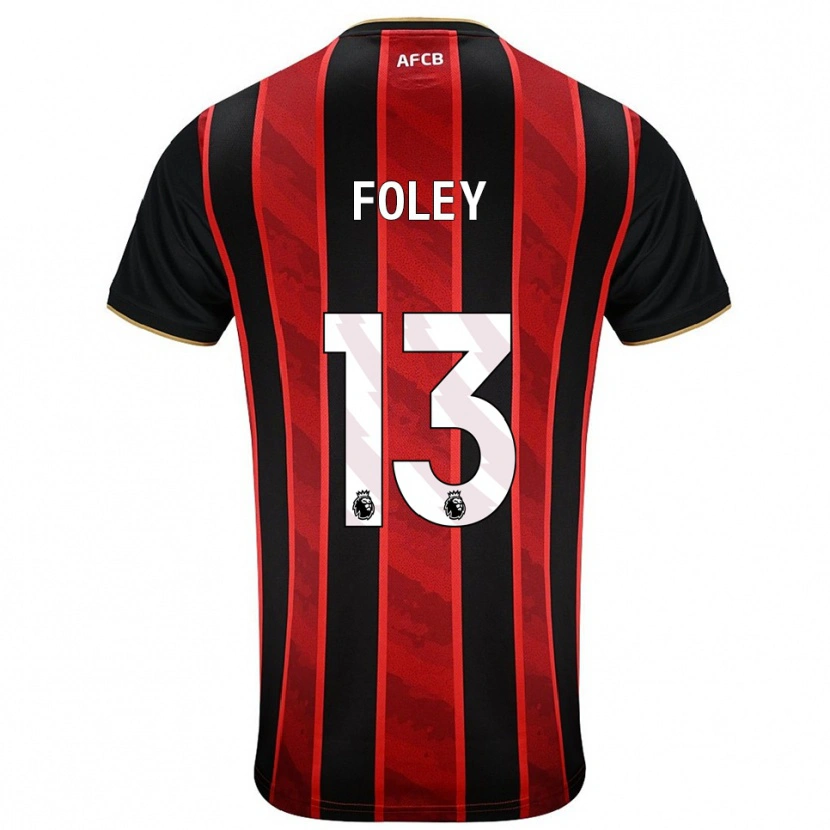 Danxen Heren Erin Foley #13 Rood Zwart Thuisshirt Thuistenue 2025/26 T-Shirt
