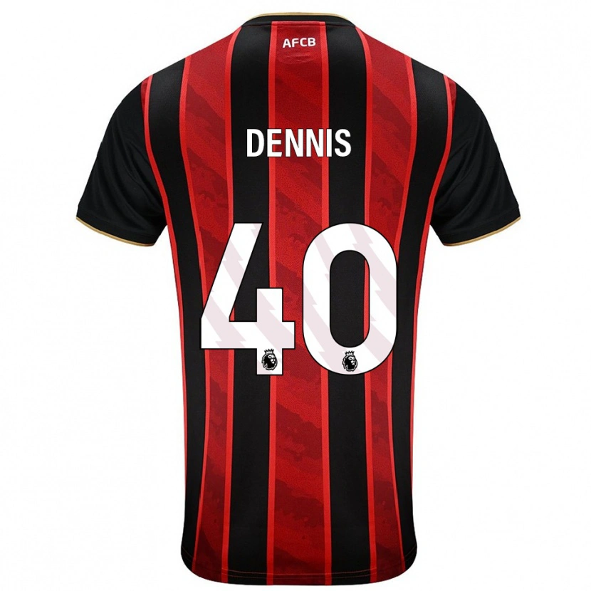 Danxen Heren Will Dennis #40 Rood Zwart Thuisshirt Thuistenue 2025/26 T-Shirt