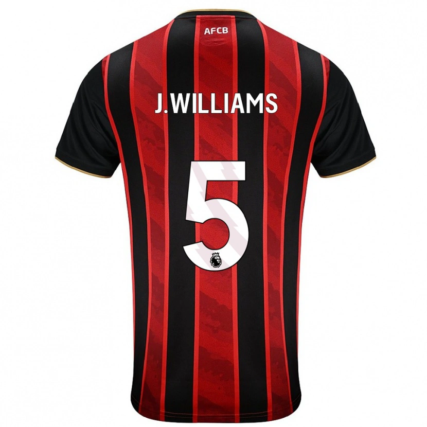 Danxen Heren Jay Williams #5 Rood Zwart Thuisshirt Thuistenue 2025/26 T-Shirt