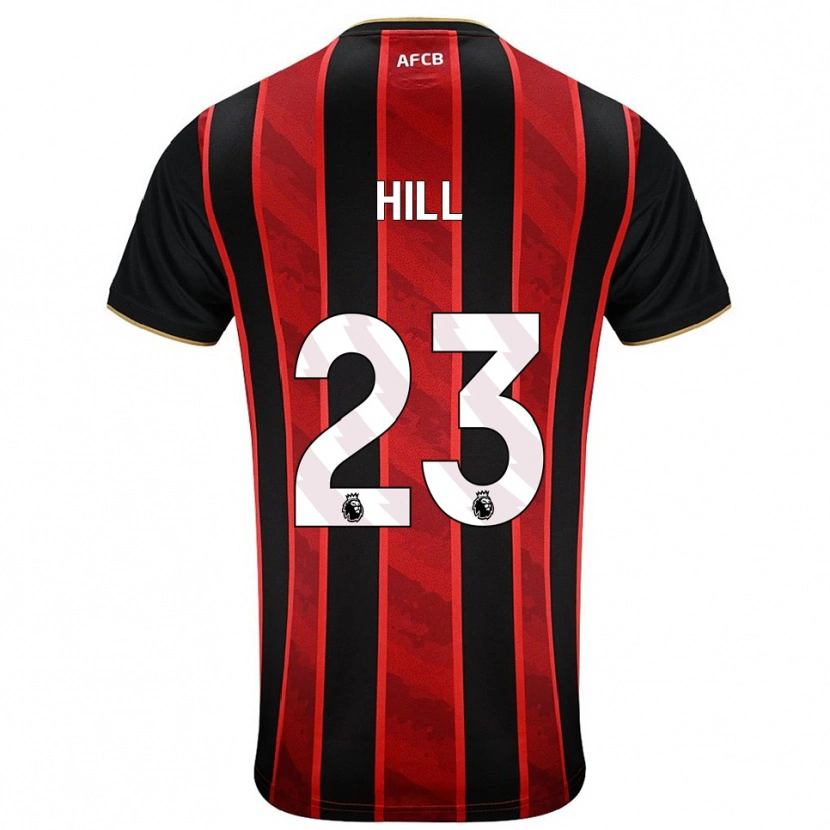 Danxen Heren James Hill #23 Rood Zwart Thuisshirt Thuistenue 2025/26 T-Shirt