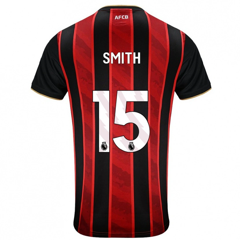 Danxen Heren Adam Smith #15 Rood Zwart Thuisshirt Thuistenue 2025/26 T-Shirt