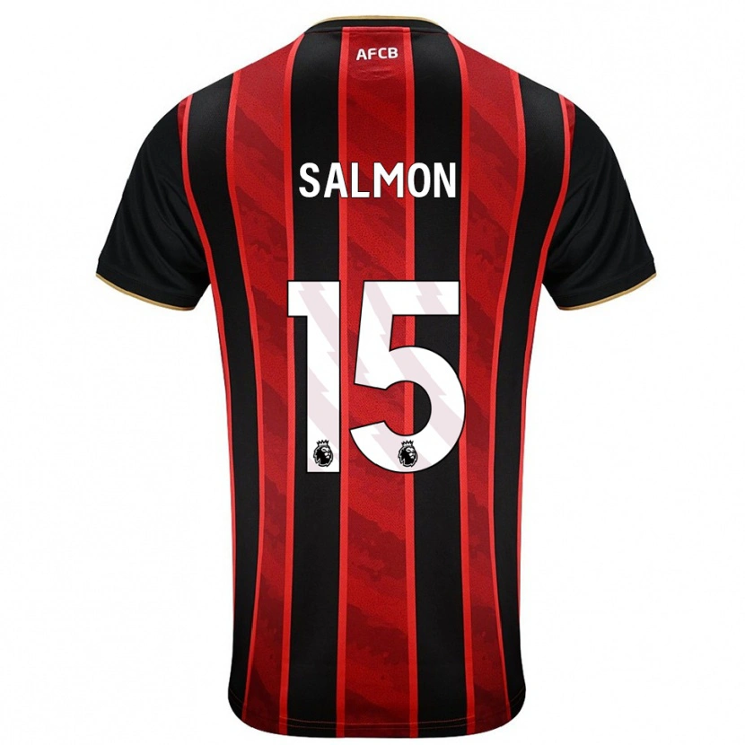 Danxen Heren Josh Salmon #15 Rood Zwart Thuisshirt Thuistenue 2025/26 T-Shirt