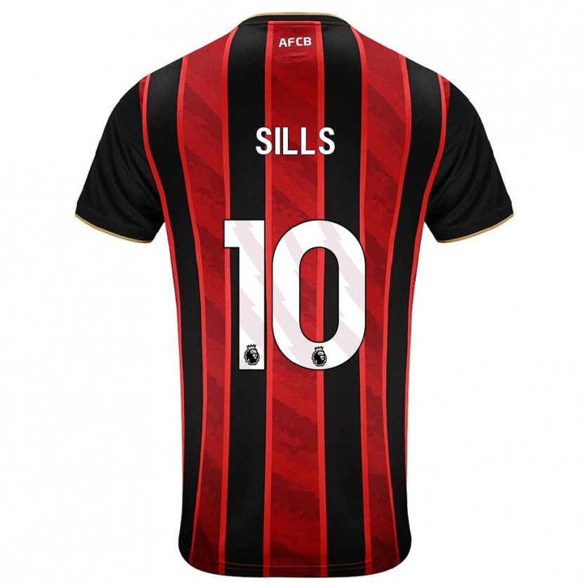 Danxen Heren Ethan Sills #10 Rood Zwart Thuisshirt Thuistenue 2025/26 T-Shirt