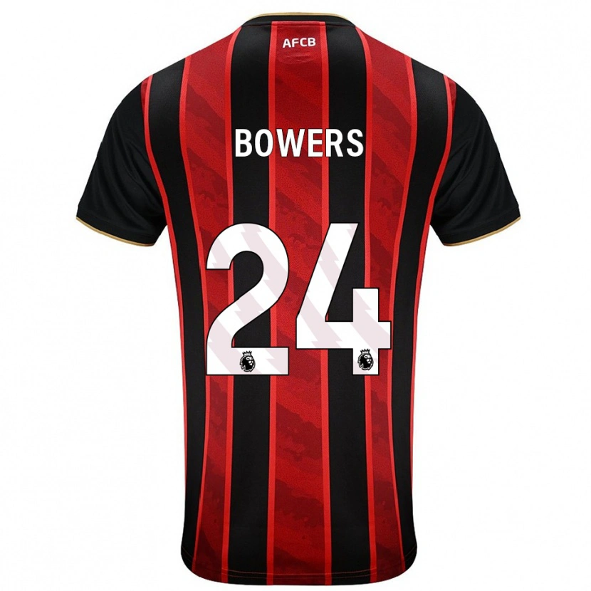 Danxen Heren Kelci Bowers #24 Rood Zwart Thuisshirt Thuistenue 2025/26 T-Shirt