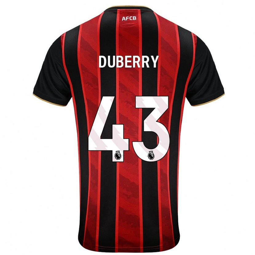 Danxen Heren Zain Silcott-Duberry #43 Rood Zwart Thuisshirt Thuistenue 2025/26 T-Shirt