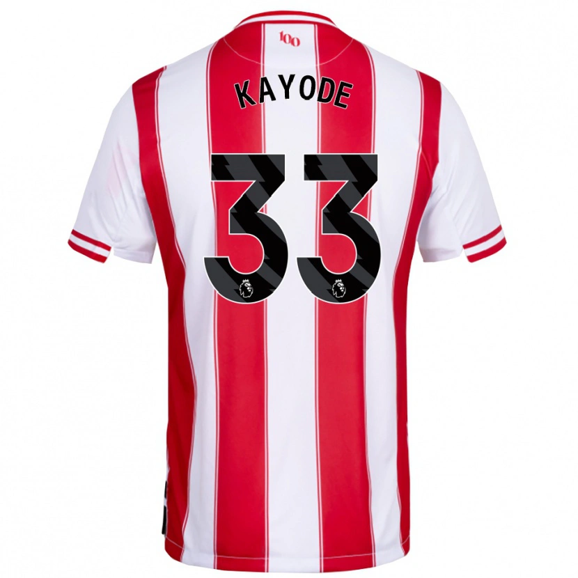 Danxen Heren Michael Kayode #33 Rood Wit Thuisshirt Thuistenue 2025/26 T-Shirt