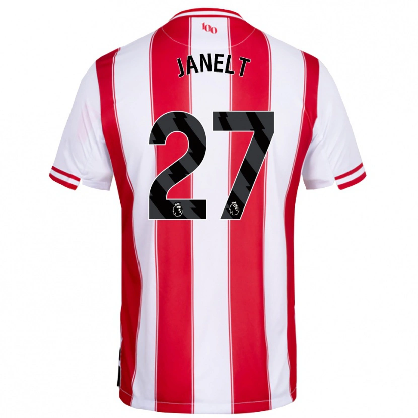 Danxen Heren Vitaly Janelt #27 Rood Wit Thuisshirt Thuistenue 2025/26 T-Shirt
