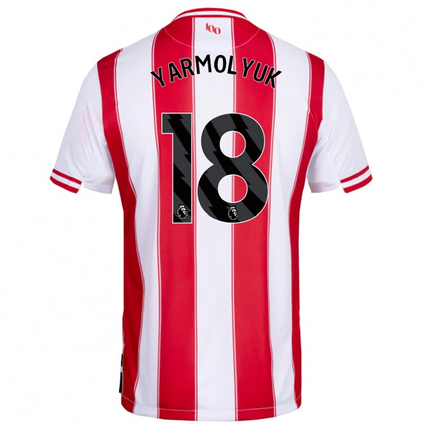 Danxen Heren Yegor Yarmolyuk #18 Rood Wit Thuisshirt Thuistenue 2025/26 T-Shirt