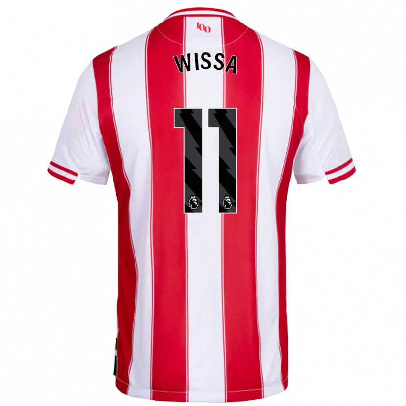 Danxen Heren Yoane Wissa #11 Rood Wit Thuisshirt Thuistenue 2025/26 T-Shirt