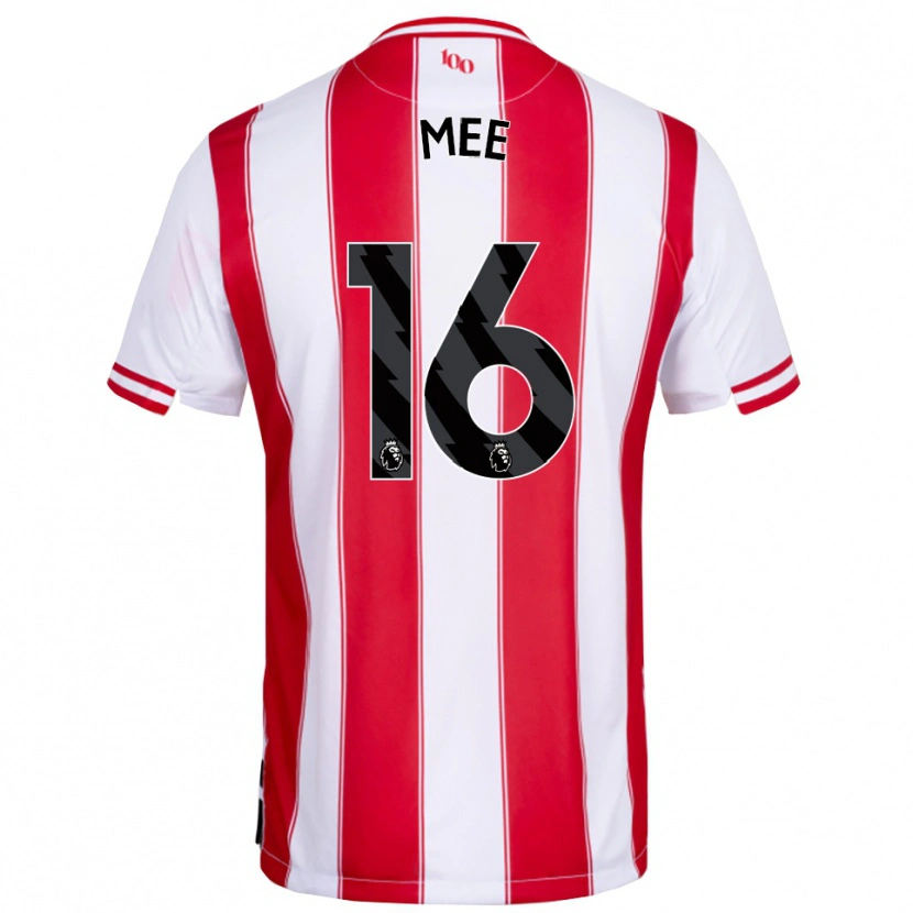 Danxen Heren Ben Mee #16 Rood Wit Thuisshirt Thuistenue 2025/26 T-Shirt