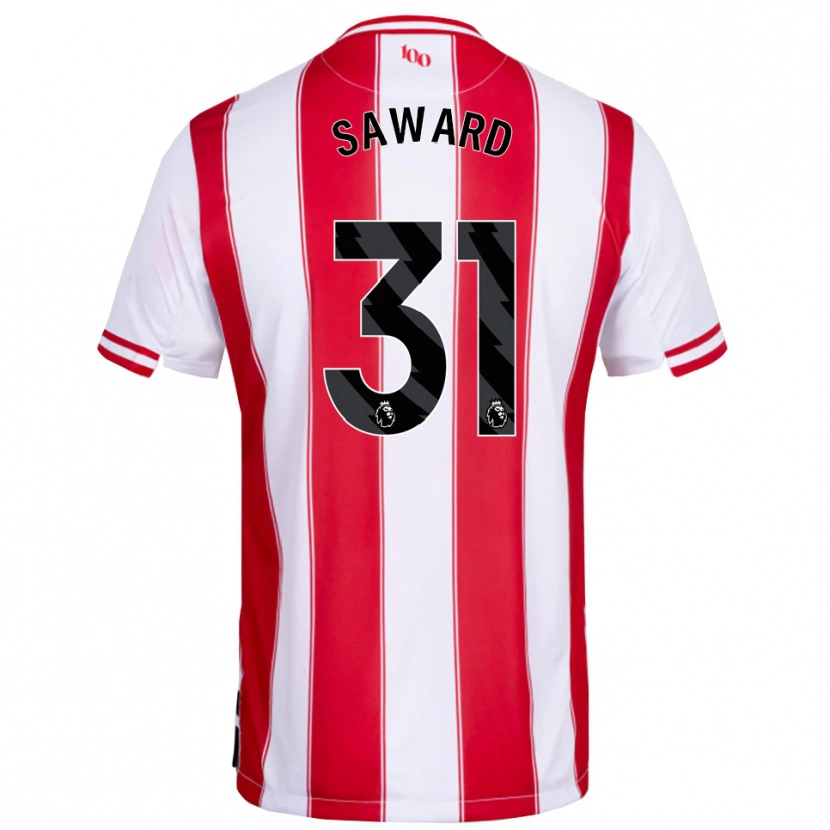 Danxen Heren Sammie Saward #31 Rood Wit Thuisshirt Thuistenue 2025/26 T-Shirt