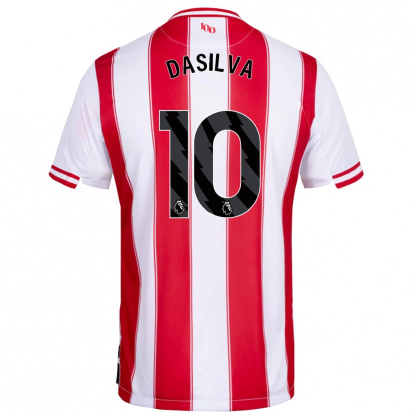 Danxen Heren Josh Dasilva #10 Rood Wit Thuisshirt Thuistenue 2025/26 T-Shirt