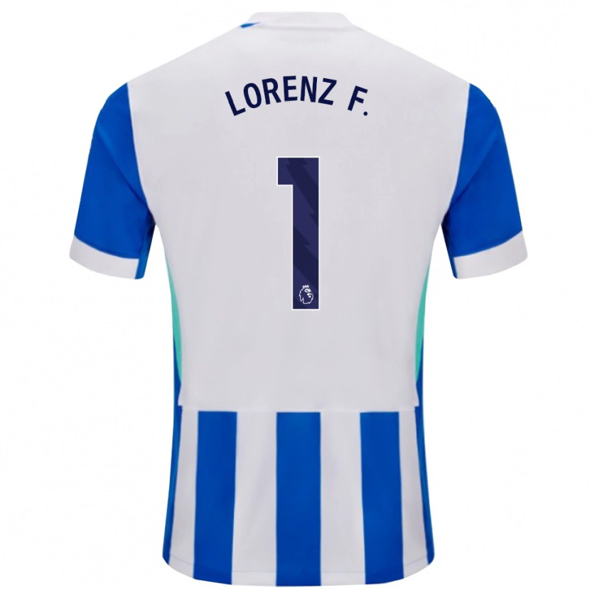 Danxen Heren Lorenz Ferdinand #1 Blauw Wit Thuisshirt Thuistenue 2025/26 T-Shirt