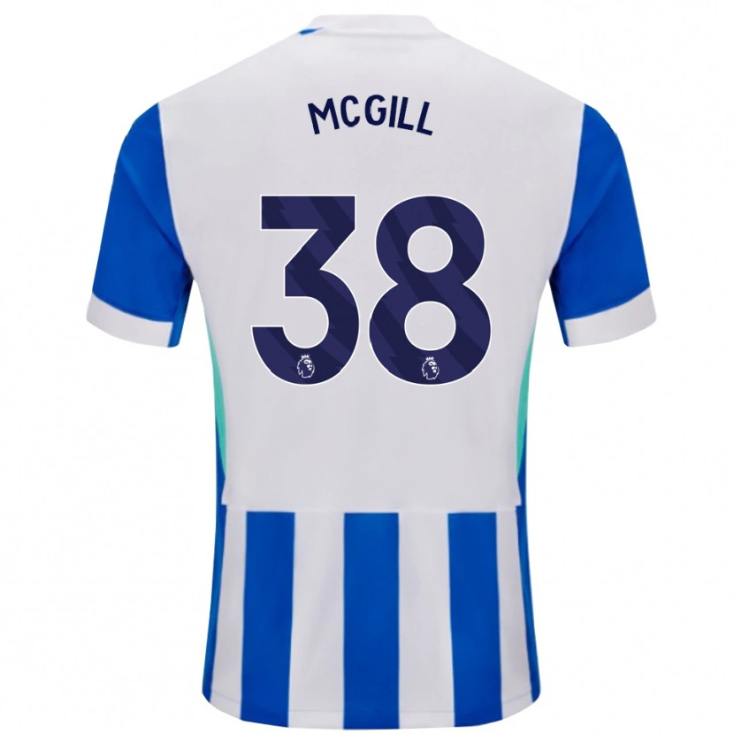 Danxen Heren Tom Mcgill #38 Blauw Wit Thuisshirt Thuistenue 2025/26 T-Shirt