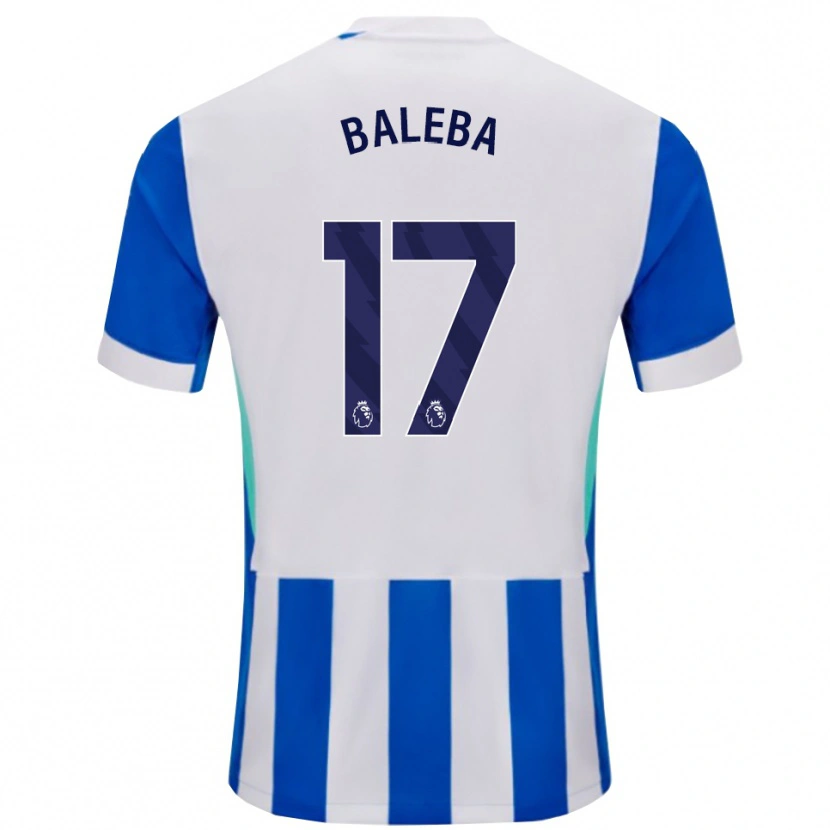 Danxen Heren Carlos Baleba #17 Blauw Wit Thuisshirt Thuistenue 2025/26 T-Shirt