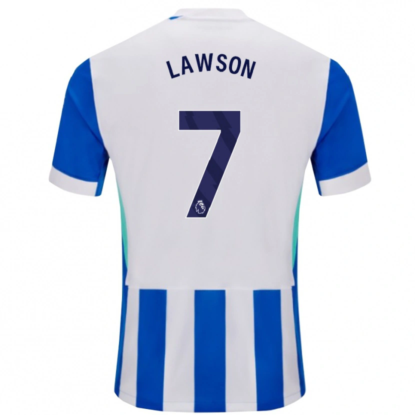 Danxen Heren Zebedee Lawson #7 Blauw Wit Thuisshirt Thuistenue 2025/26 T-Shirt