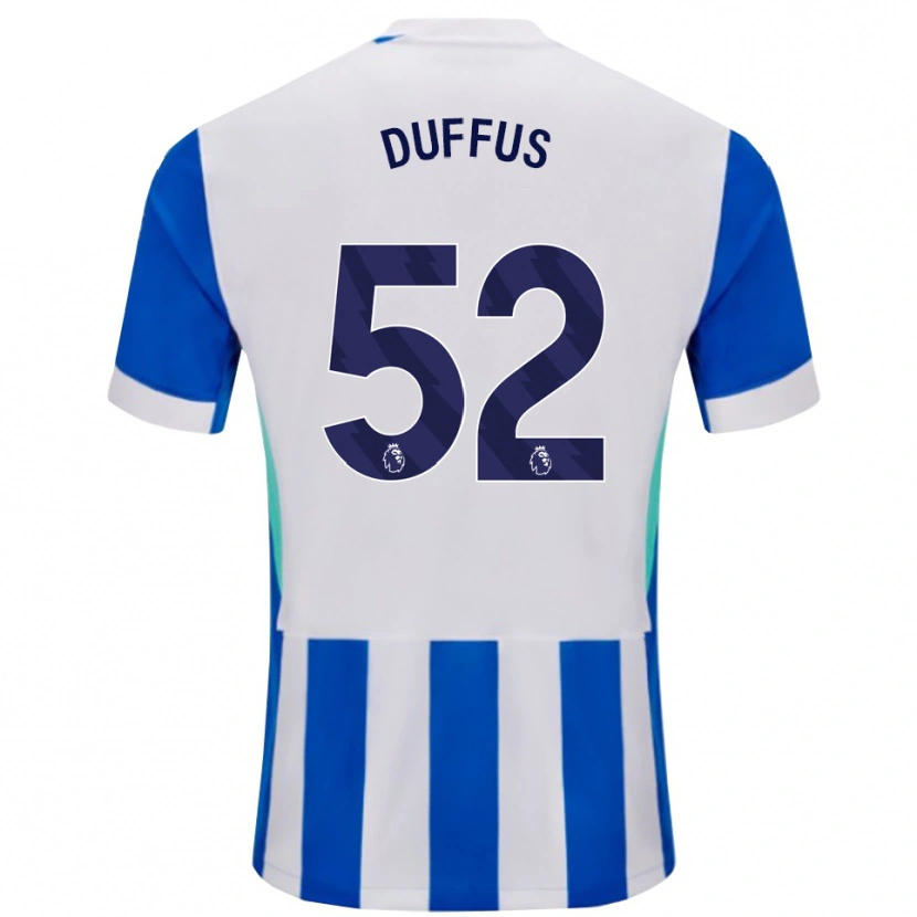Danxen Heren Joshua Duffus #52 Blauw Wit Thuisshirt Thuistenue 2025/26 T-Shirt