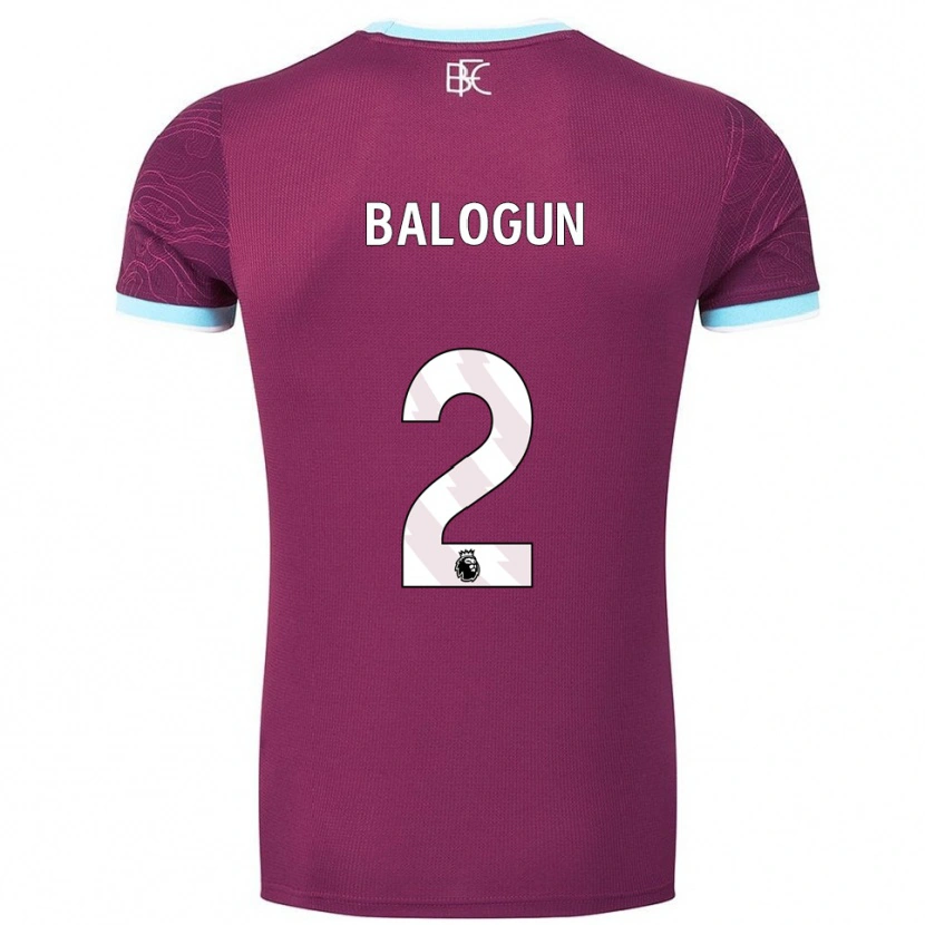 Danxen Heren Hamzat Balogun #2 Bourgondisch Hemelsblauw Thuisshirt Thuistenue 2025/26 T-Shirt