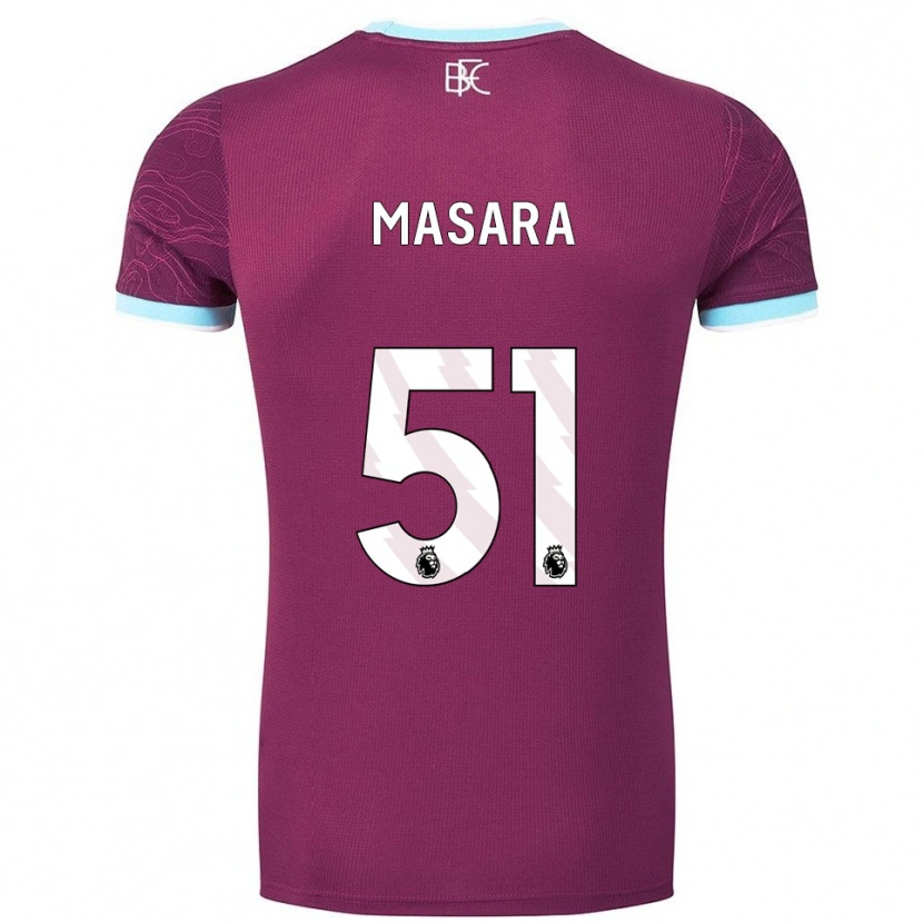 Danxen Heren Vernon Masara #51 Bourgondisch Hemelsblauw Thuisshirt Thuistenue 2025/26 T-Shirt