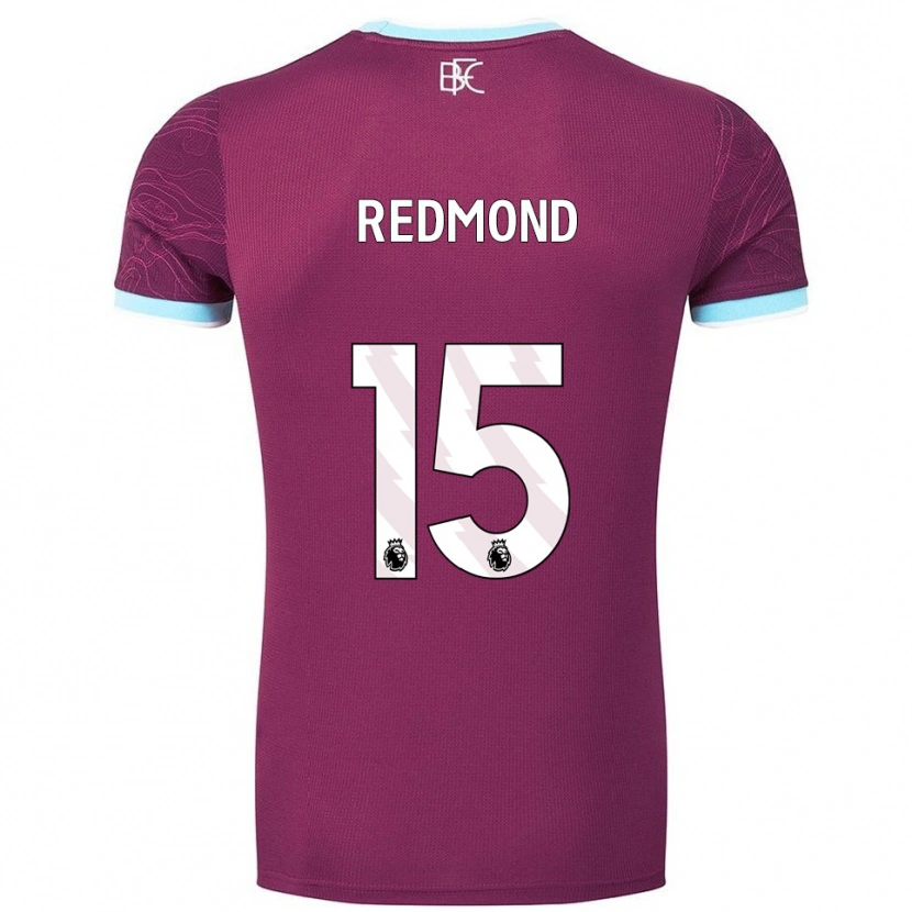 Danxen Heren Nathan Redmond #15 Bourgondisch Hemelsblauw Thuisshirt Thuistenue 2025/26 T-Shirt
