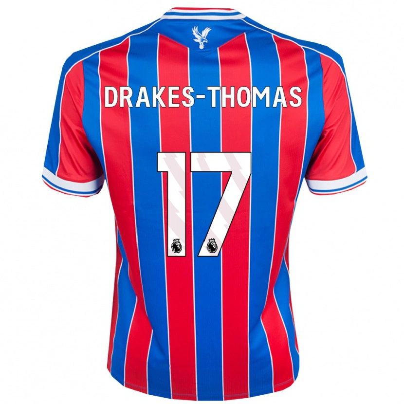 Danxen Heren Joél Drakes-Thomas #17 Blauw Rood Wit Thuisshirt Thuistenue 2025/26 T-Shirt