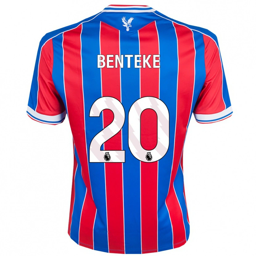 Danxen Heren Christian Benteke #20 Blauw Rood Wit Thuisshirt Thuistenue 2025/26 T-Shirt