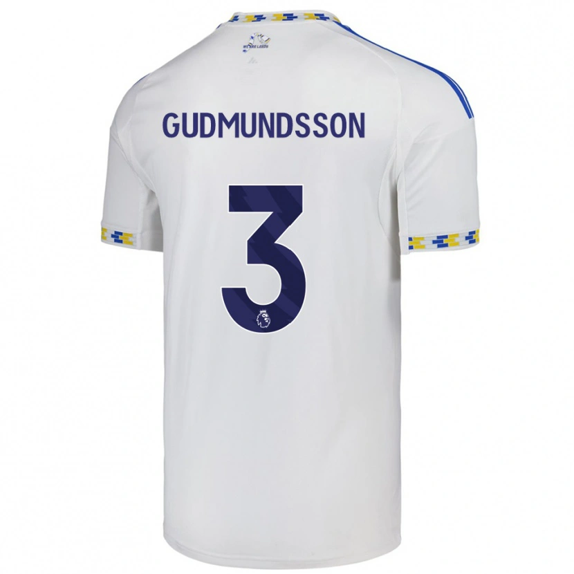Danxen Heren Gabriel Gudmundsson #3 Wit Blauw Thuisshirt Thuistenue 2025/26 T-Shirt