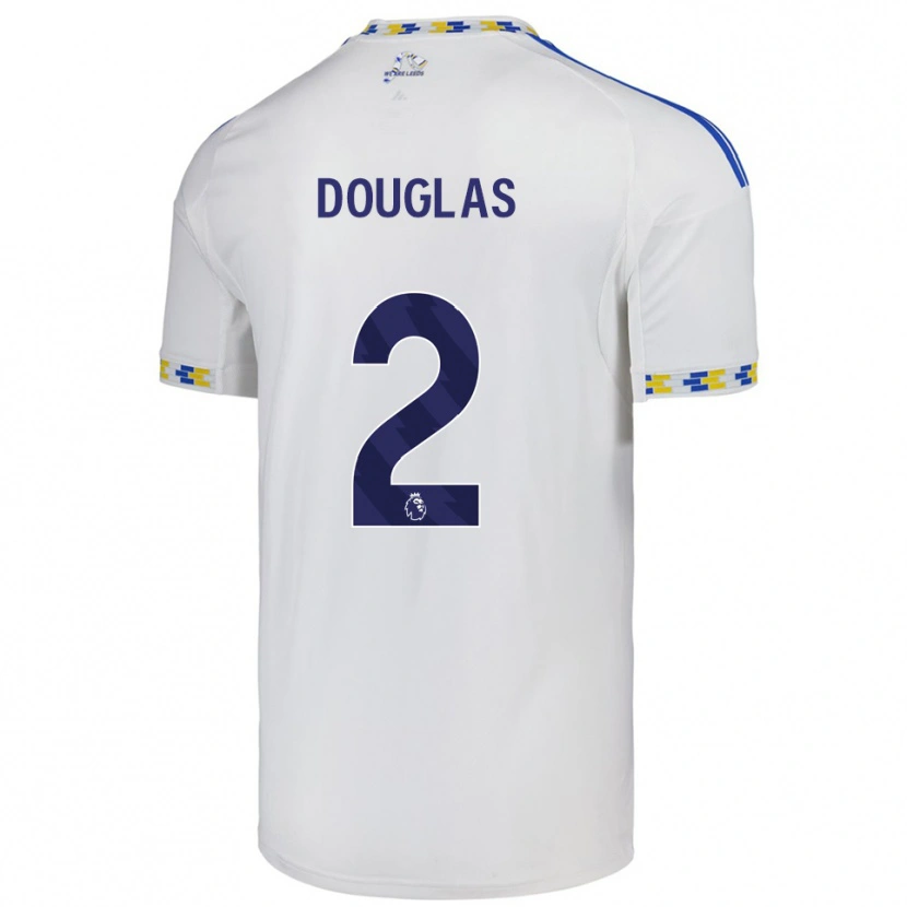 Danxen Heren Connor Douglas #2 Wit Blauw Thuisshirt Thuistenue 2025/26 T-Shirt