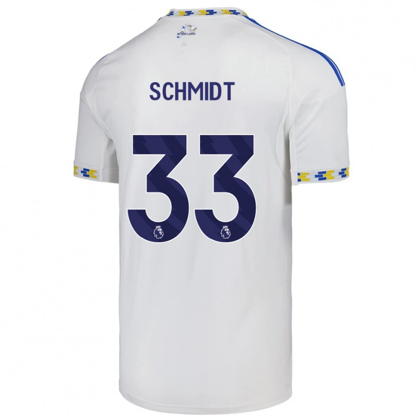 Danxen Heren Isaac Schmidt #33 Wit Blauw Thuisshirt Thuistenue 2025/26 T-Shirt