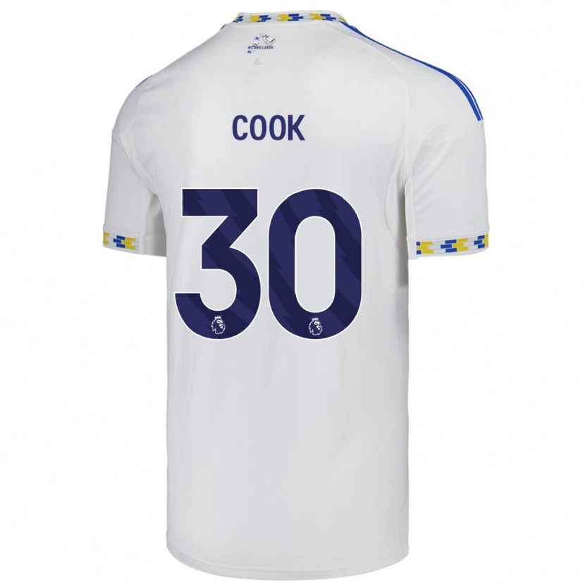 Danxen Heren Robbie Cook #30 Wit Blauw Thuisshirt Thuistenue 2025/26 T-Shirt