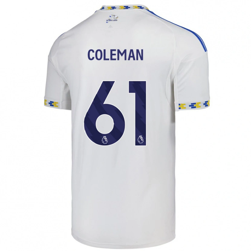 Danxen Heren Cian Coleman #61 Wit Blauw Thuisshirt Thuistenue 2025/26 T-Shirt