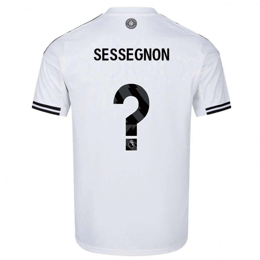 Danxen Heren Kayden Sessegnon #0 Wit Zwart Thuisshirt Thuistenue 2025/26 T-Shirt