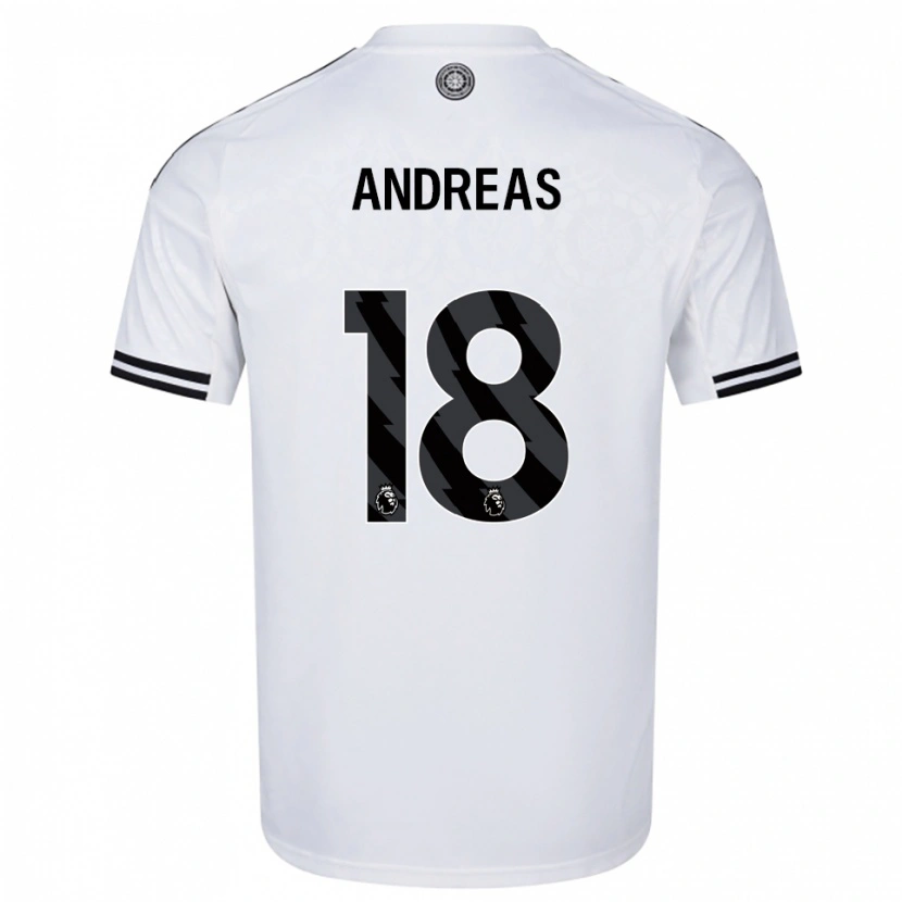 Danxen Heren Andreas Pereira #18 Wit Zwart Thuisshirt Thuistenue 2025/26 T-Shirt