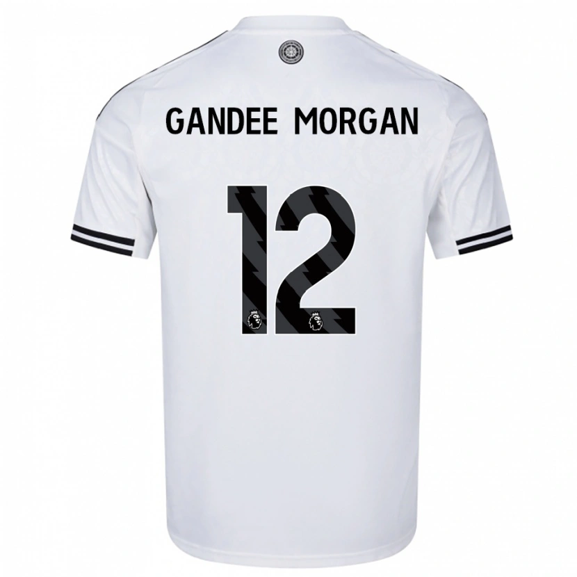 Danxen Heren Stella Gandee Morgan #12 Wit Zwart Thuisshirt Thuistenue 2025/26 T-Shirt