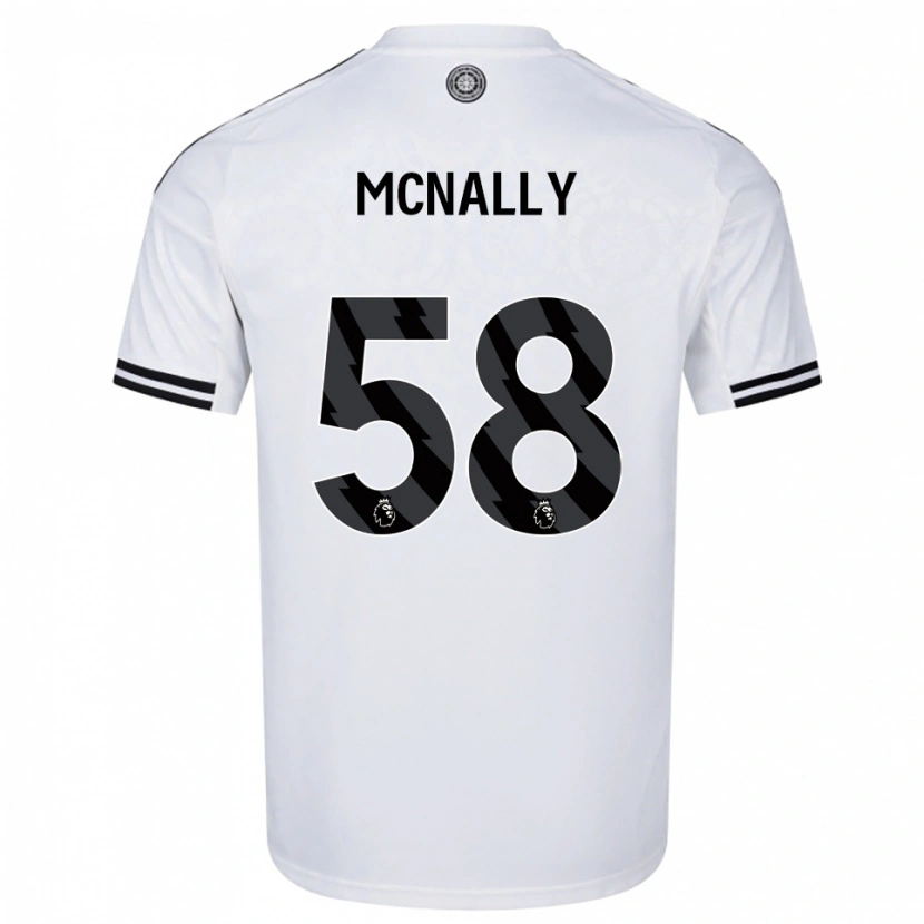 Danxen Heren Alfie Mcnally #58 Wit Zwart Thuisshirt Thuistenue 2025/26 T-Shirt