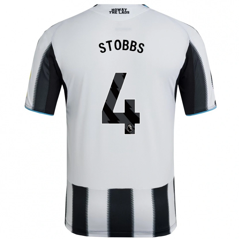 Danxen Heren Amber-Keegan Stobbs #4 Zwart Wit Thuisshirt Thuistenue 2025/26 T-Shirt