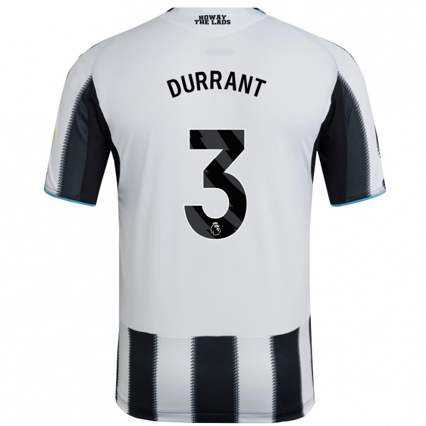 Danxen Heren Jake Durrant #3 Zwart Wit Thuisshirt Thuistenue 2025/26 T-Shirt