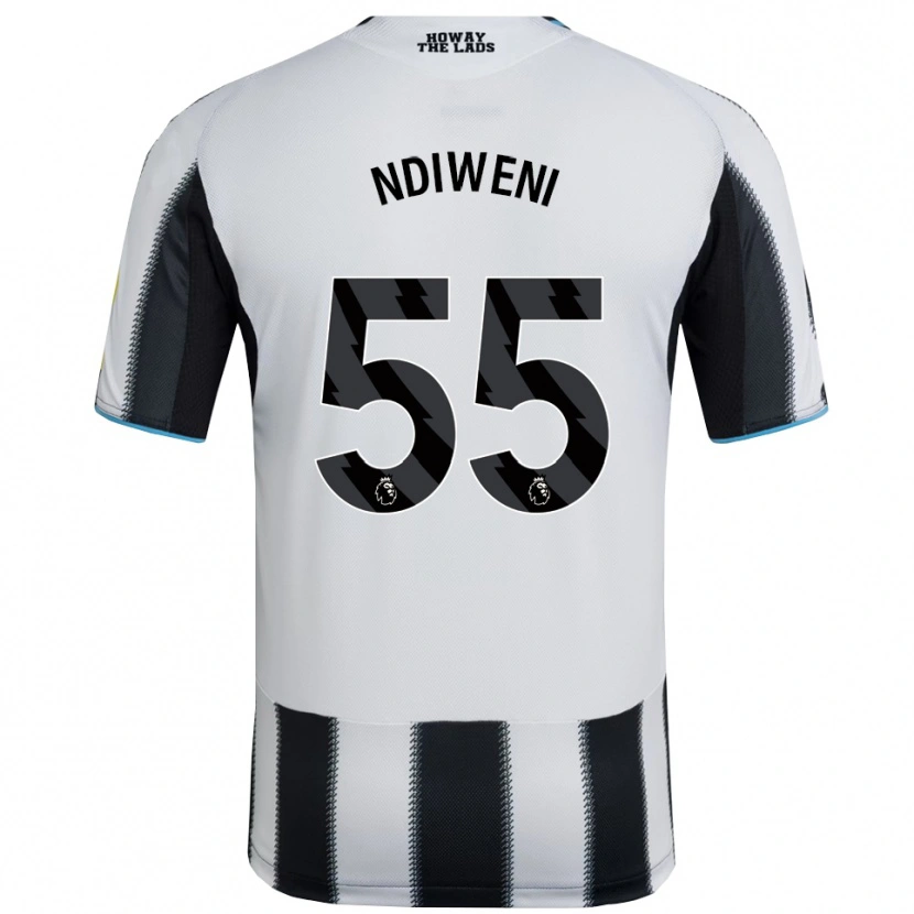 Danxen Heren Michael Ndiweni #55 Zwart Wit Thuisshirt Thuistenue 2025/26 T-Shirt